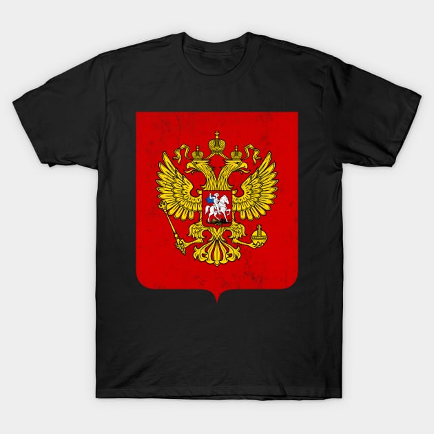 Russia /// Faded-Vintage Style Flag Design T-Shirt by DankFutura